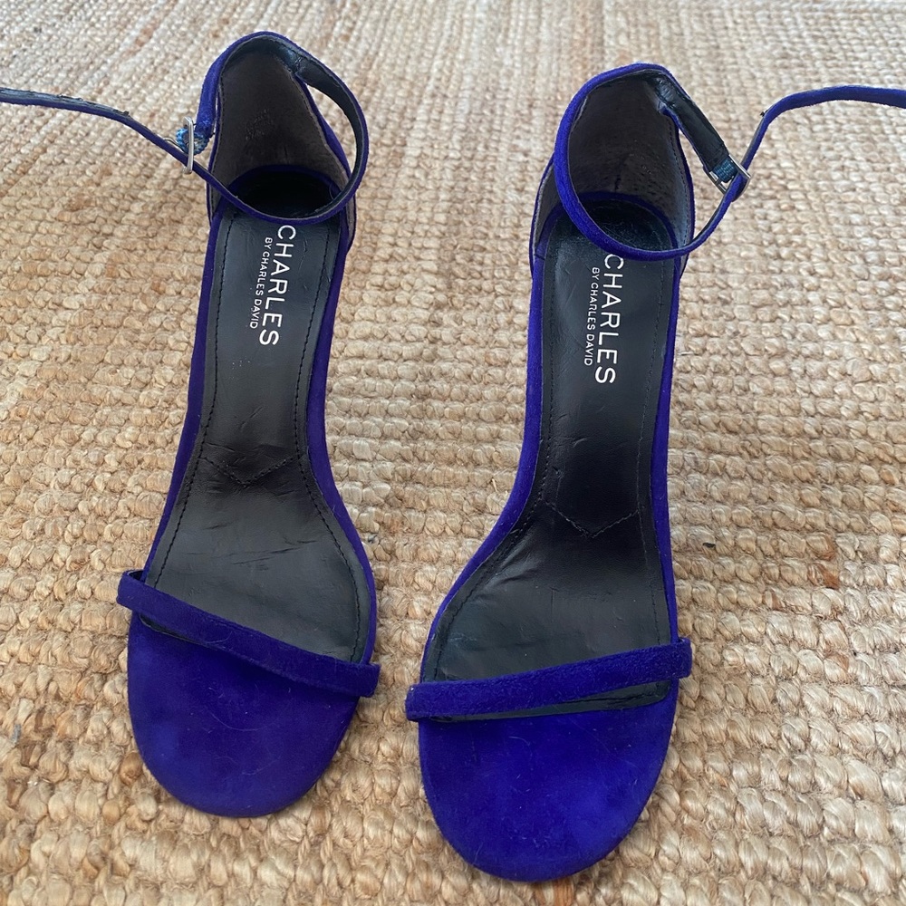 Charles David Royal blue strappy heels